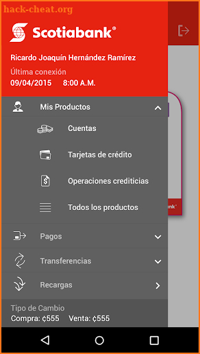 Scotiabank Bancamóvil screenshot