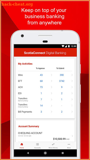 ScotiaConnect Mobile Banking screenshot