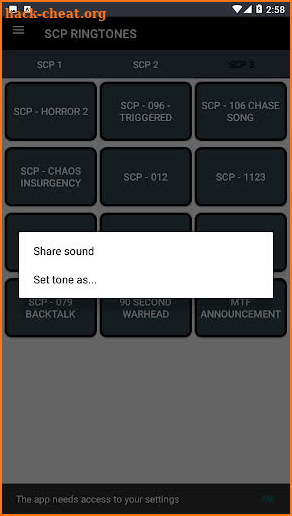 SCP Ringtones screenshot