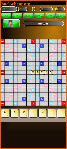 scrabble game screenshot