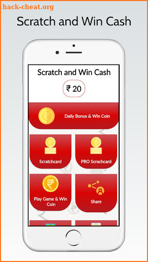 Scratch card to win gift screenshot