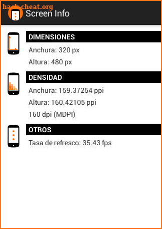 Screen Info screenshot