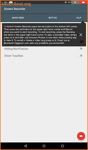 Screen Recorder NO ROOT screenshot