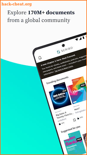 Scribd: 170M+ documents screenshot