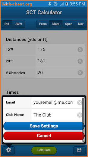 SCT Calculator screenshot