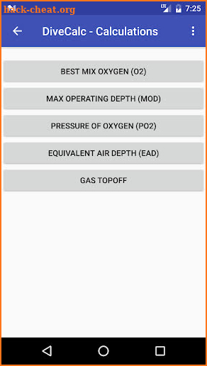 SCUBA Dive Calc screenshot