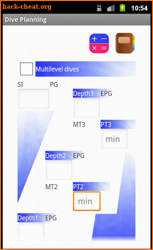 scuba diving Dive Planner screenshot