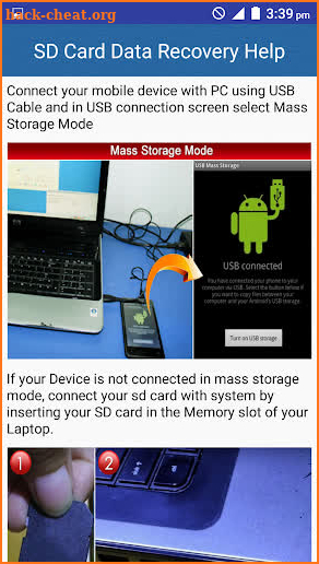 SD Card Data Recovery Help screenshot