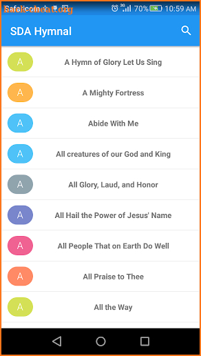SDA Hymnal screenshot