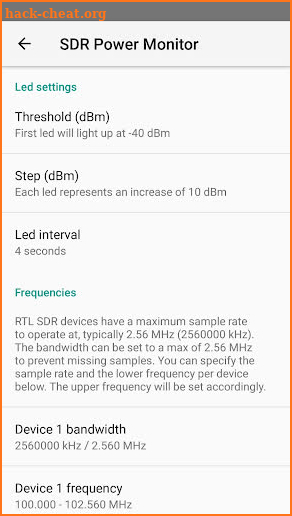 SDR Power Monitor screenshot