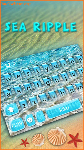 Sea Blue Ripples Keyboard Theme screenshot