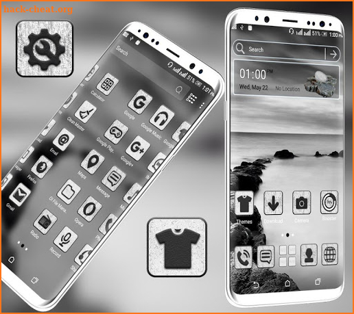 Sea Stone Monochrome Launcher Theme screenshot