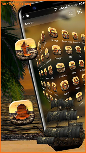 Sea Sunset Launcher Theme screenshot