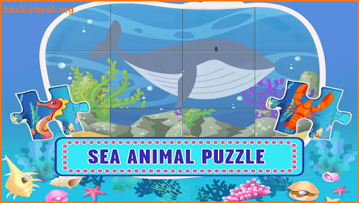 Sea World Animal Kids Games - Name Puzzle Coloring screenshot