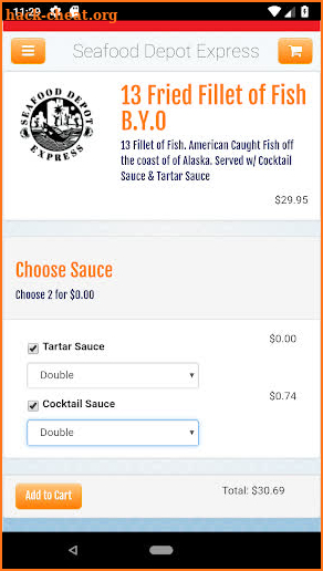 Seafood Depot Express screenshot