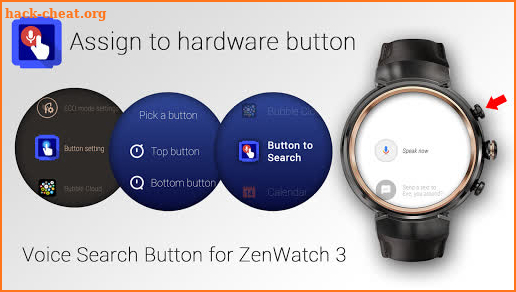 Search button for Wear OS (e.g. ZenWatch 3) screenshot