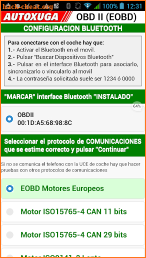 SEAT diagnosis Motor, Airbag, Cuadro, ABS/ESP... screenshot