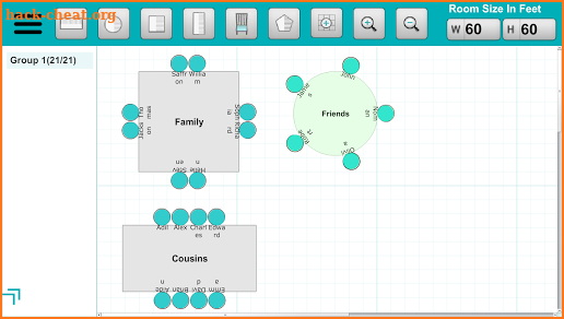 Seating Arrangement paid version screenshot