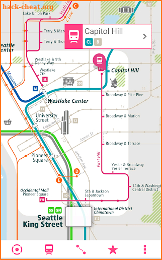 Seattle Rail Map screenshot