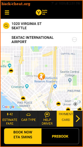 Seattle Yellow Cabs screenshot