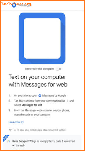 Second Device Messaging screenshot