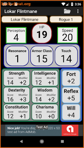 Second Edition Character Sheet screenshot