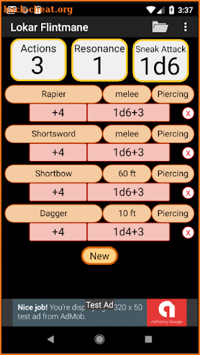 Second Edition Character Sheet screenshot