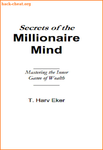 SECRECTS OF THE MILLIONAIRE MIND screenshot