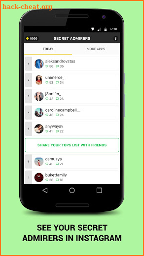 Secret Admires for instagram screenshot