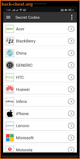 Secret Code - Android Secret Codes And Hacks screenshot