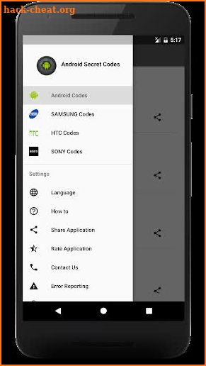 Secret Codes For Android screenshot