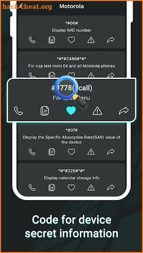 Secret Codes For Android Hacks screenshot