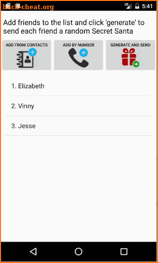Secret Santa Generator screenshot