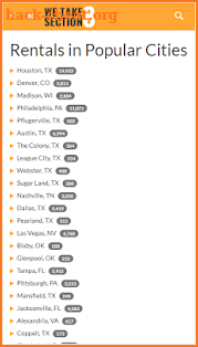 Section 8 and Affordable Rentals screenshot