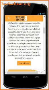 Section 8 Rentals - Desktop Version screenshot