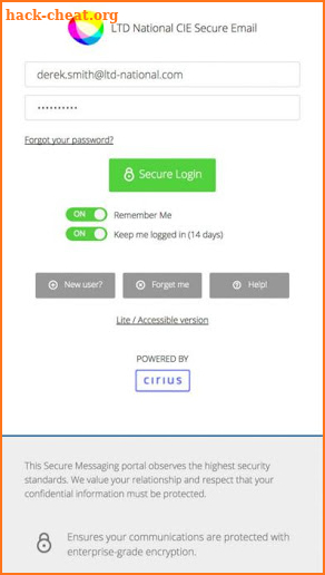 Secure Messaging screenshot