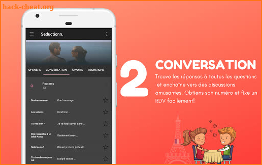 Seductionn:Openers et Conversation pour Tinder PRO screenshot