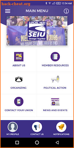 SEIU Local 1021 screenshot