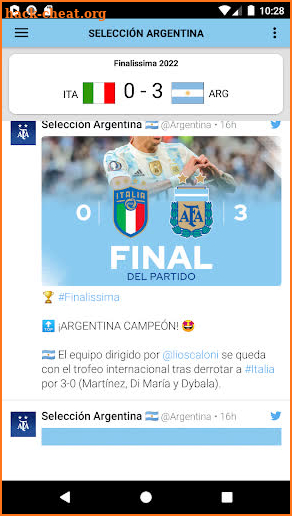 Selección Argentina de fútbol screenshot