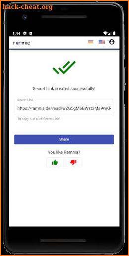 Self Destructing Text Messages & Files - Ramnia screenshot