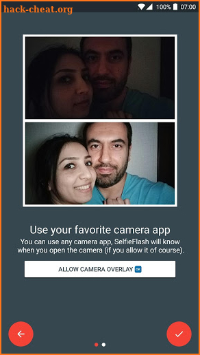 Selfie Flash Plus - bright pictures in any camera screenshot