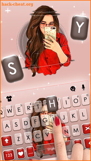 Selfie US Girl Keyboard Background screenshot