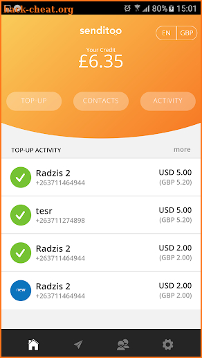 Senditoo - International Mobile Recharge screenshot