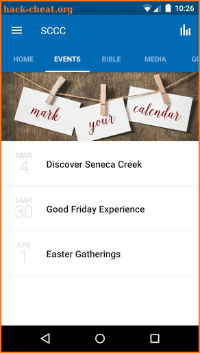 Seneca Creek Community Church screenshot