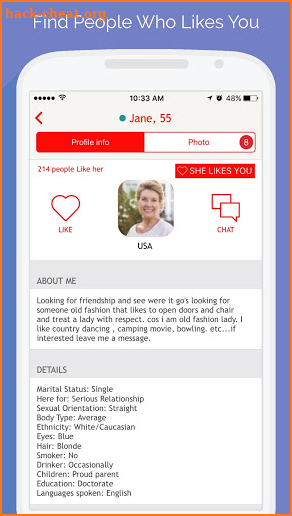 Senior Dating for Singles over 50 - DoULikeSenior screenshot