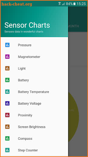 Sensor Charts: Sensor App - Sensor Data screenshot