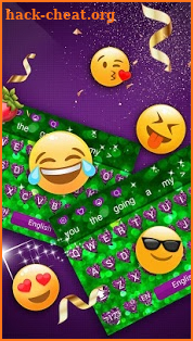 Sequin Flip Glitter diamond Keyboard Theme screenshot