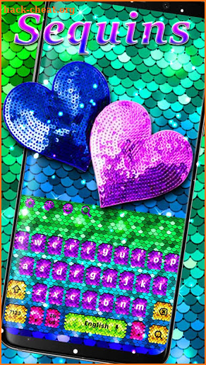 Sequins Heart Keyboard screenshot