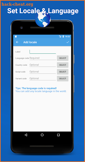 Set Locale Language for Android - Locale Setting screenshot