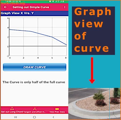 Setting out-Tape and Offset Methods -Simple Curves screenshot